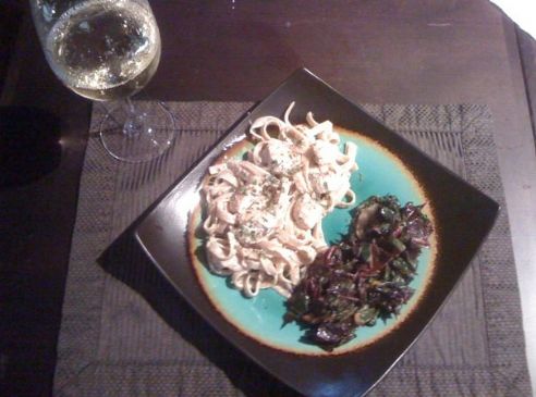 Image of Chicken Pasta With Thyme-mint Cream Sauce, Spark Recipes