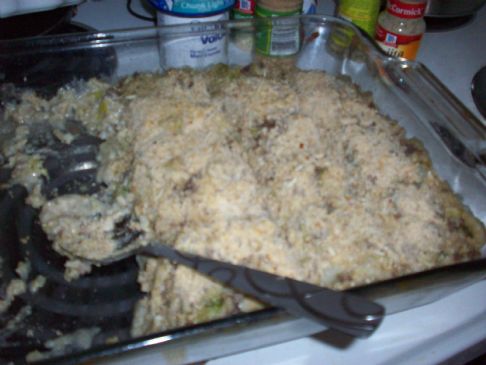 Lean Ground Beef, Rice, and Cabbage Casserole