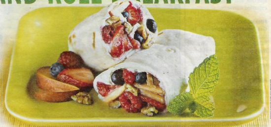 Image of Sweet Fruit And Nut Breakfast Wrap, Spark Recipes