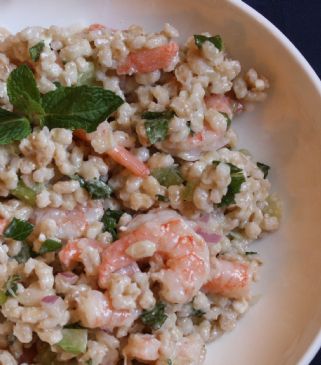 RHODEYGIRLTESTS' Shrimp & Bean Barley Salad