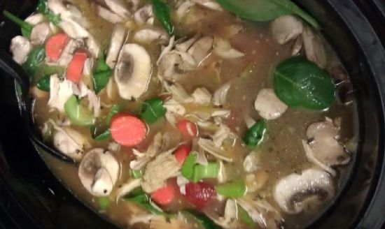 Image of Spicy Homemade Chicken Noodle Soup Party In The Slow Cooker!, Spark Recipes