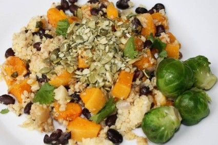 Image of Millet Pilaf With Roasted Butternut Squash, Black Beans & Pumpkin Seed Crumbs, Spark Recipes