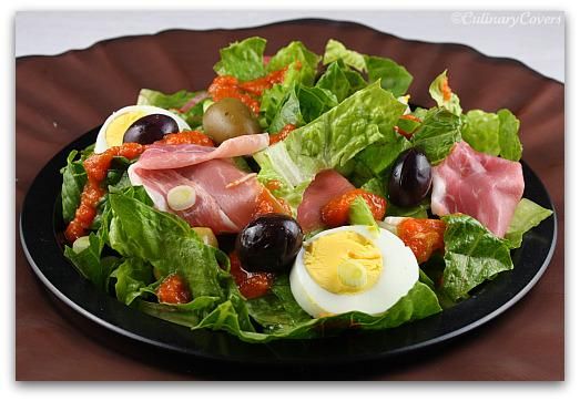 Image of Tossed Salad With Ham And Tomato Vinaigrette, Spark Recipes