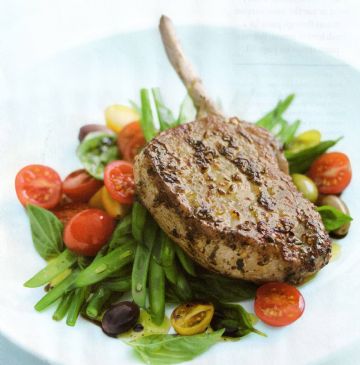 Image of Fennel Crused Pork With Green Bean & Olive Salad, Spark Recipes
