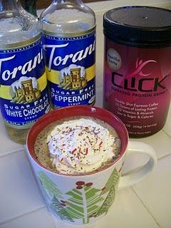 Image of Iced White Chocolate Peppermint Protein Frappe, Spark Recipes