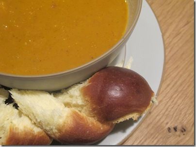 Image of Emily's Creamy Butternut Squash, Carrot, & Apple Soup, Spark Recipes