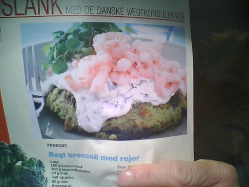 Baked Broccoli with shrimps