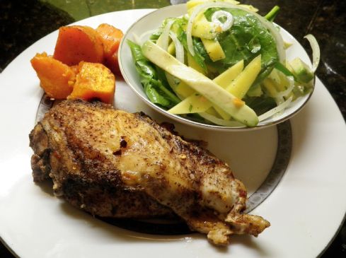Image of Caribbean Baked Chicken, Sweet Potato & Spicy Mango-avocado Salad, Spark Recipes