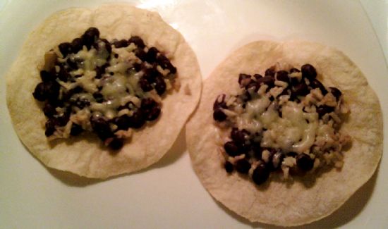 Image of Easy Baked Black Bean, Rice & Chile Tostadas, Spark Recipes