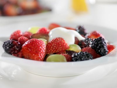 Fresh Fruit Salad with Honey-Yogurt Dressing RECIPE