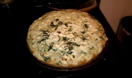 Image of Makeover: Crustless Spinach, Onion And Feta Quiche (by Kmg3366), Spark Recipes