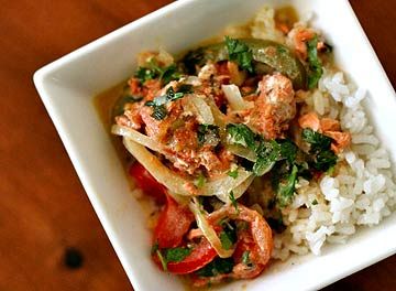 Image of Salmon Fish Stew, Brazilian Style Recipe, Spark Recipes