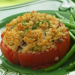 Image of Stuffed Tomatoes With Golden Crumb Topping, Spark Recipes