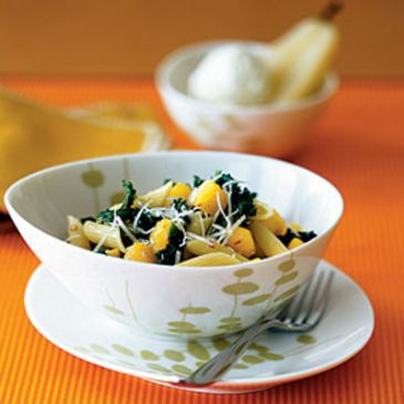 Image of Acorn Squash And Kale Over Penne, Spark Recipes