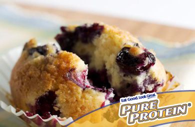 High-Protein, Low-Sugar Blueberry Muffins