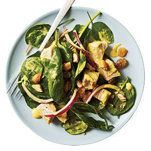 Image of Curried Turkey, Spinach, And Cashew Salad, Spark Recipes
