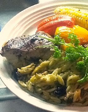 Image of Mediterranean Stuffed Chicken With Orzo And Roasted Vegetables, Spark Recipes