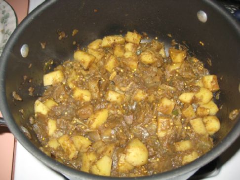 Image of Spicy Curried Eggplant And Potato (baingan Bharta), Spark Recipes