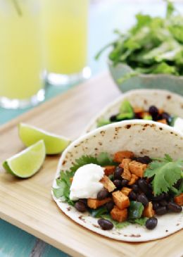 Image of Roasted Sweet Potato And Black Bean Tacos, Spark Recipes