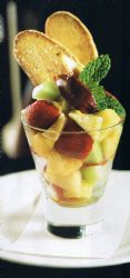 Image of Best Fruit With Mint Tea Syrup & Biscotti (remixed), Spark Recipes