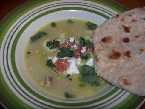 Image of Crockpot Chicken Corn Soup With Homemade Tortillas, Spark Recipes