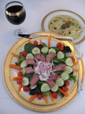 Image of Sue-lou Steak Salad With Blue Cheese Dressing, Spark Recipes