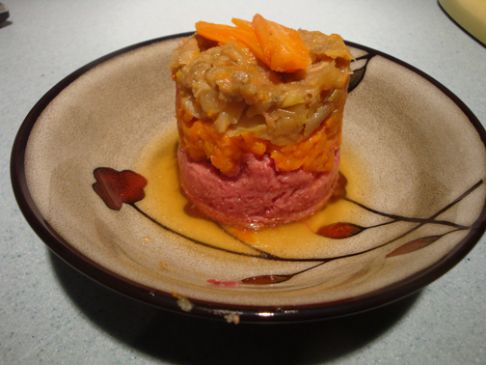 Lap-band Friendly: Corned Beef and Cabbage tower