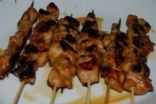 Hoisin chicken skewers