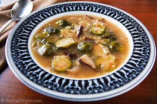 Image of Brussels Sprouts And Shiitake Mushroom Soup, Spark Recipes