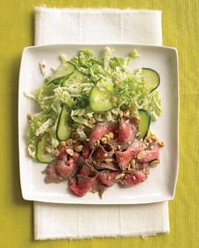 Image of Asian Steak Salad With Cucumber And Napa Cabbage, Spark Recipes