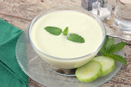 Chilled Cucumber Avocado Soup