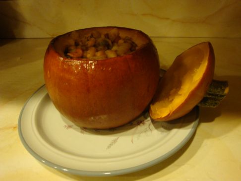 Image of Sausage Stew In Pumpkin Bowl, Spark Recipes