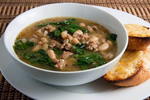 Image of Spinach White Bean Beef Soup, Spark Recipes