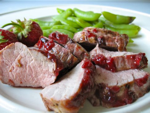 Image of Grilled Pork Tenderloin With Strawberry Bbq Sauce, Spark Recipes