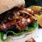 Image of Kickin Turkey Burger With Carmelized Onions And Spicy Sweet Mayo, Spark Recipes