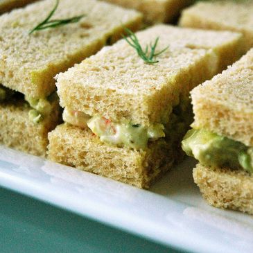 Image of Avocado & Shrimp Tea Sandwiches, Spark Recipes