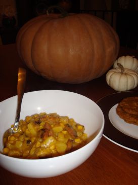 Image of Pumpkin, Corn, Sausage Chowder, Spark Recipes