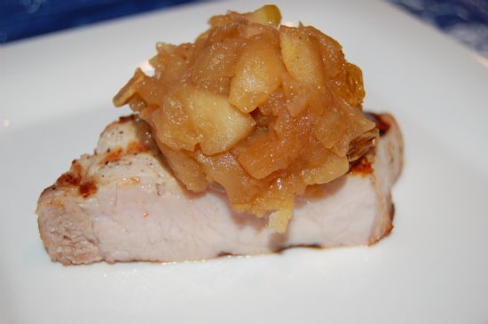 Image of Grilled Pork Chops With Apple Chutney, Spark Recipes