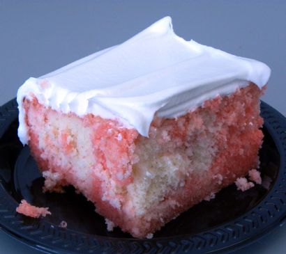 Image of White Strawberry Jello Cake, Spark Recipes