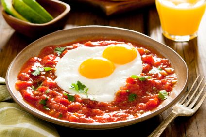 Baked Eggs with Spicy Tomato Sauce