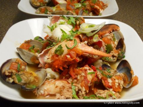 Image of Hcg Phase 2 - Lobster And Clams With Tomato Veal Broth And Cauliflower, Spark Recipes