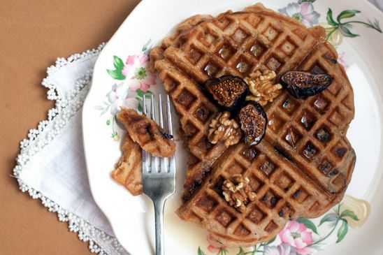Cinnamon Walnut Fig Waffles