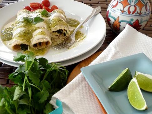 Image of Chicken, Black Bean, And Spinach Enchiladas, Spark Recipes