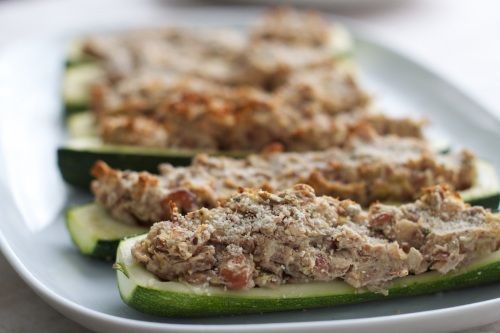 Image of Nutty Stuffed Zucchini Boats, Spark Recipes