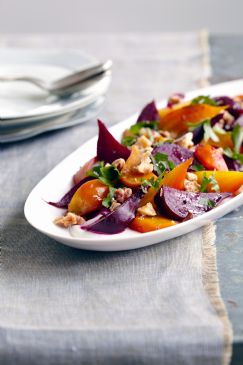 Roasted Beet Salad with Goat Cheese and Walnuts
