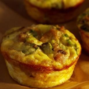 Tiny & Tasty Mushroom-Sausage Quiches!