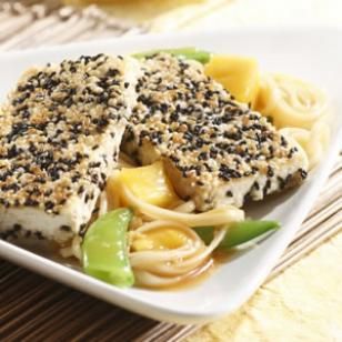 Image of Sesame-crusted Tofu With Spicy Pineapple Noodles, Spark Recipes